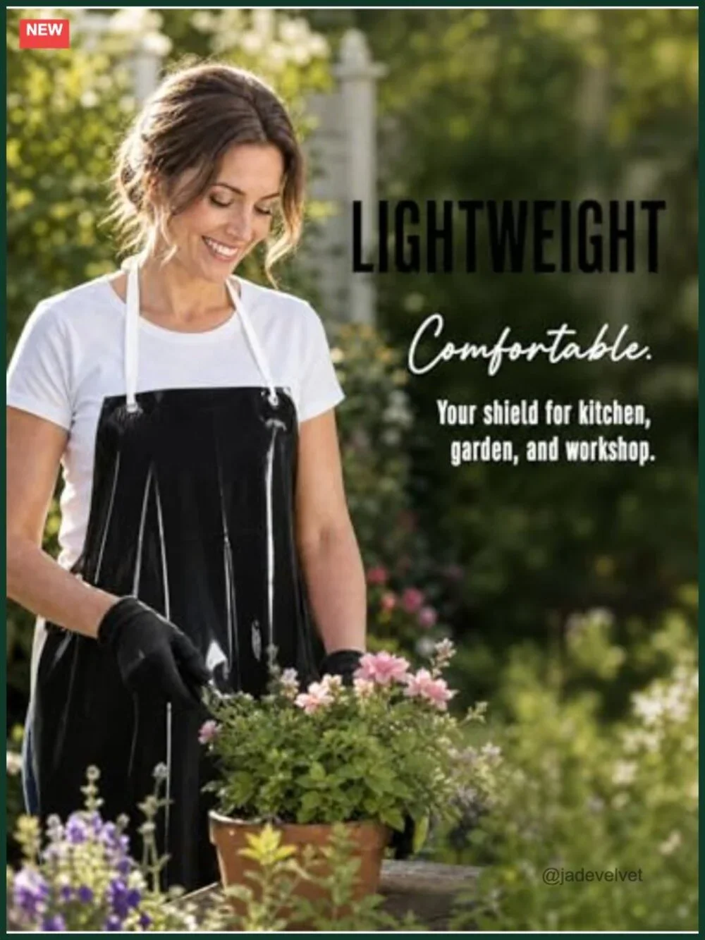 Waterproof TPU Lightweight Work Apron for Kitchen Cooking Cleaning